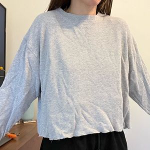 #BrandyMelville Cropped Waffle Long Sleeve